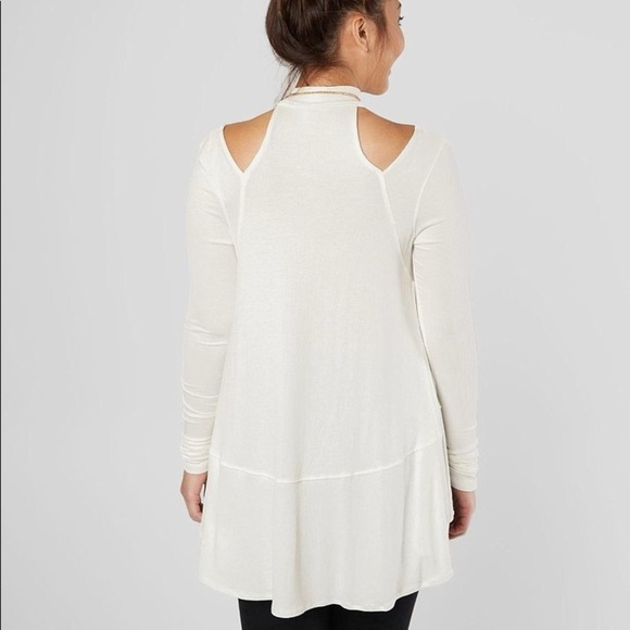 Free People Downtown Girl Cutout Tunic Ivory Size Small - Picture 6 of 11